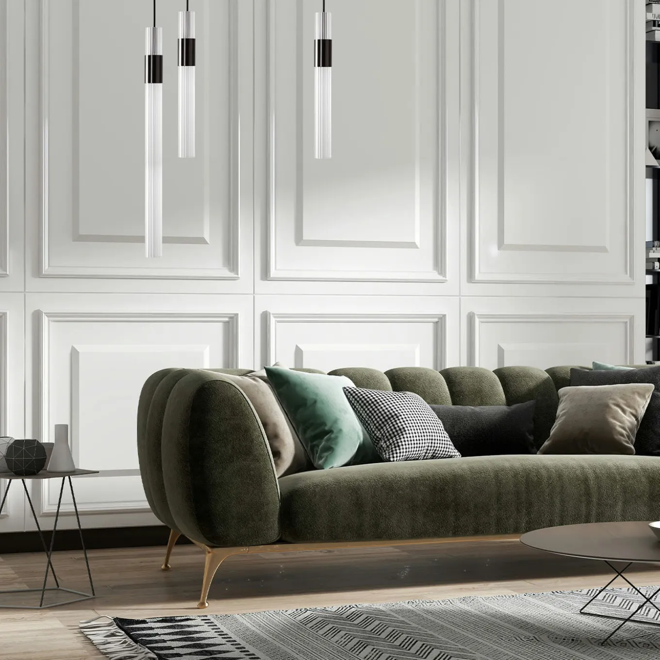 Sbàrlusc Transparent & Black Pendant Lamp