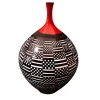Scacchi Optical Black/White/Red Vase
