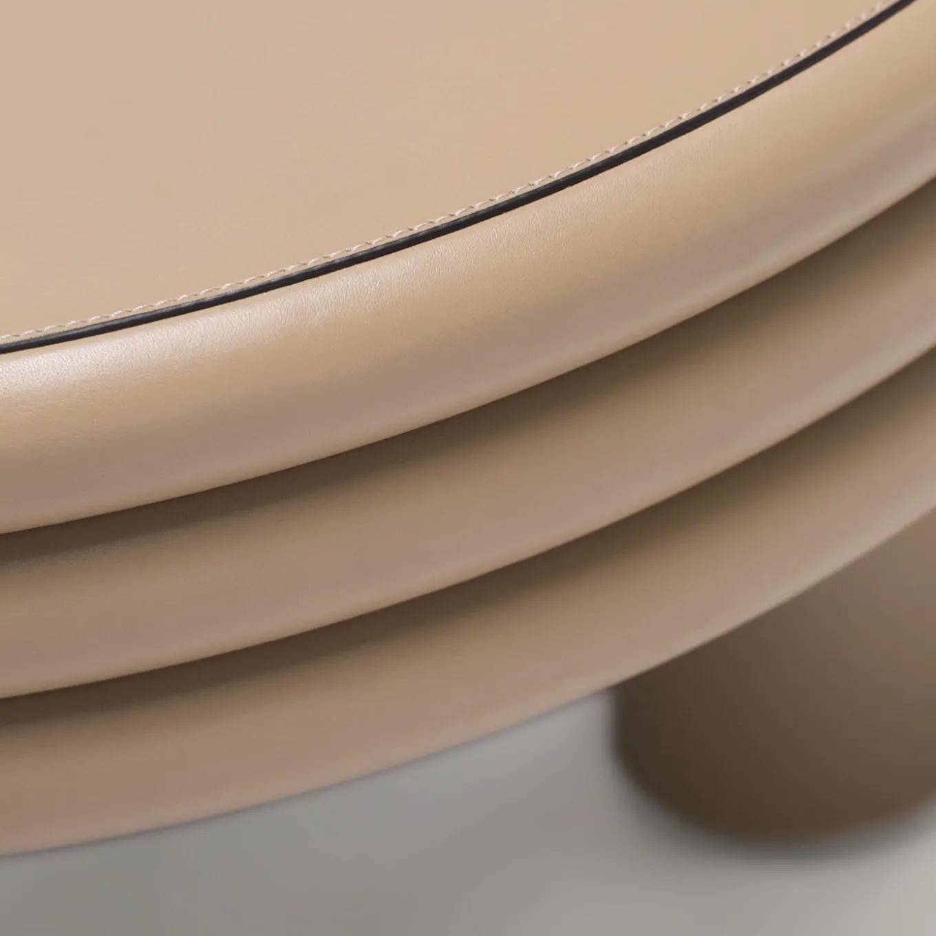 Scala Beige Low Round Coffee Table