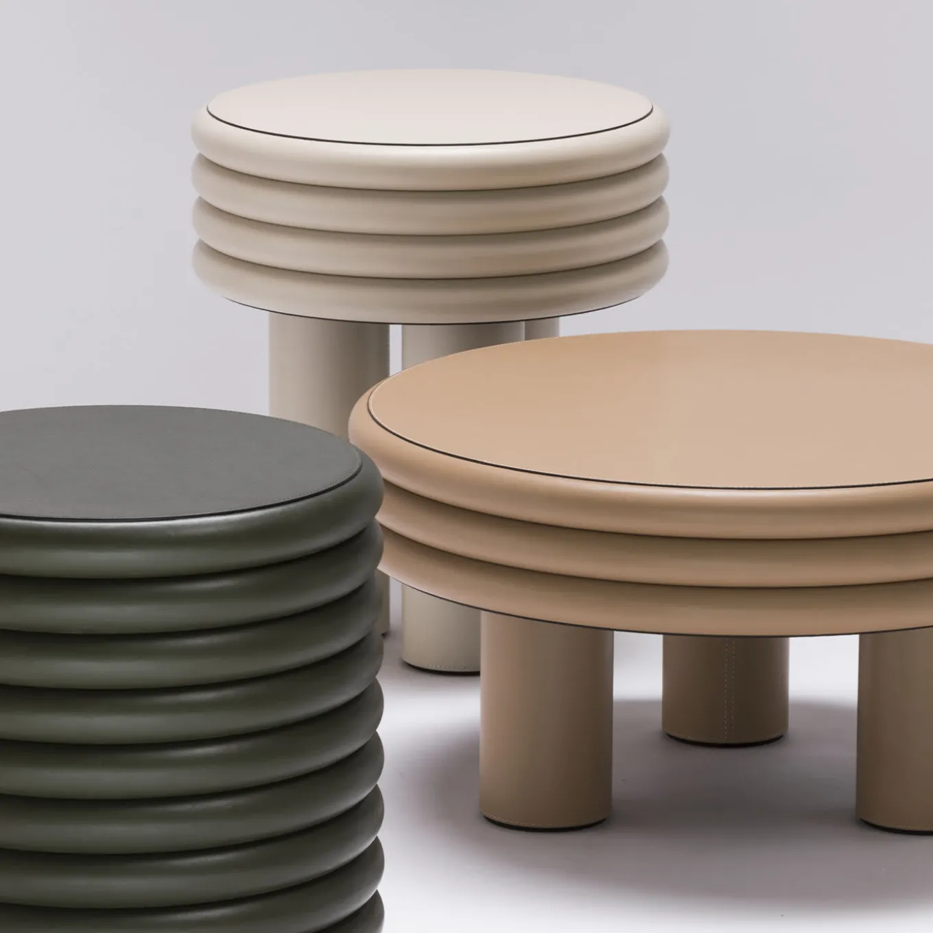 Scala Beige Low Round Coffee Table