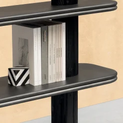 Scala Wood and Leather Bookcase