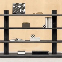 Scala Wood and Leather Bookcase