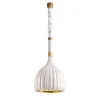 Scalloped White Ceramic Pendant Lamp