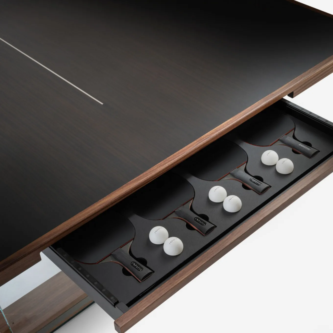 Scambio Wood and Glass Ping-Pong Table