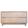 Scandinavian-Style 2-Drawer Maple Dresser