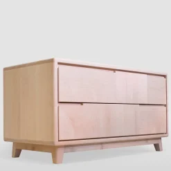 Scandinavian-Style 2-Drawer Maple Dresser
