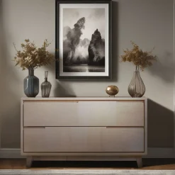 Scandinavian-Style 2-Drawer Maple Dresser