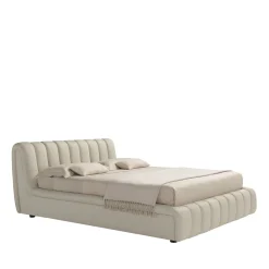 Scervino 1909 White Leather Bed with Storage Option
