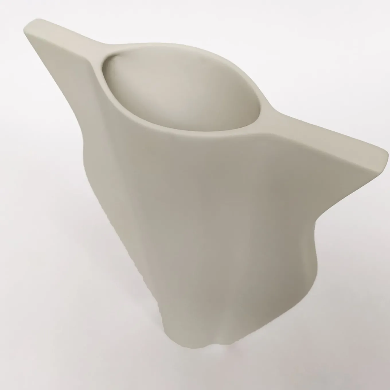 Schiacciati Matte White Vase