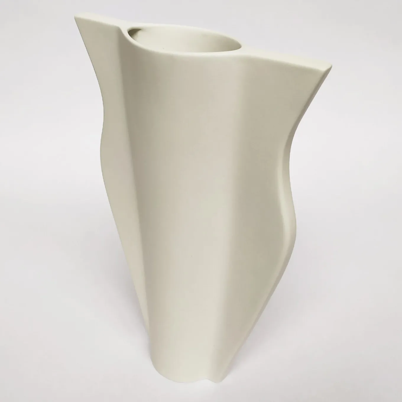 Schiacciati Matte White Vase