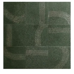 Scie Set of 25 Green Tiles by Margherita Rui