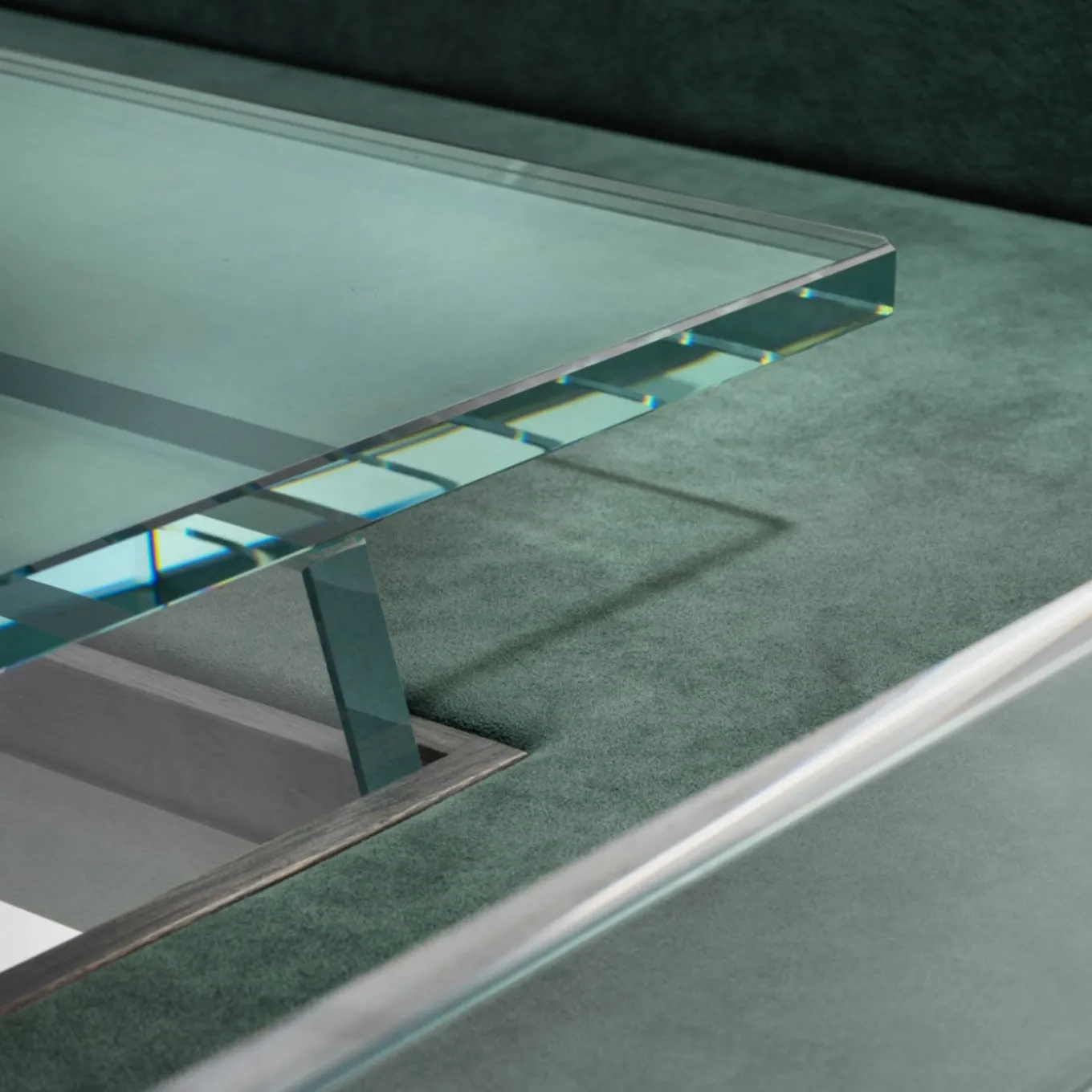 Scivolo 9ft Wood and Glass Shuffleboard Table