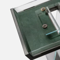 Scivolo 9ft Wood and Glass Shuffleboard Table