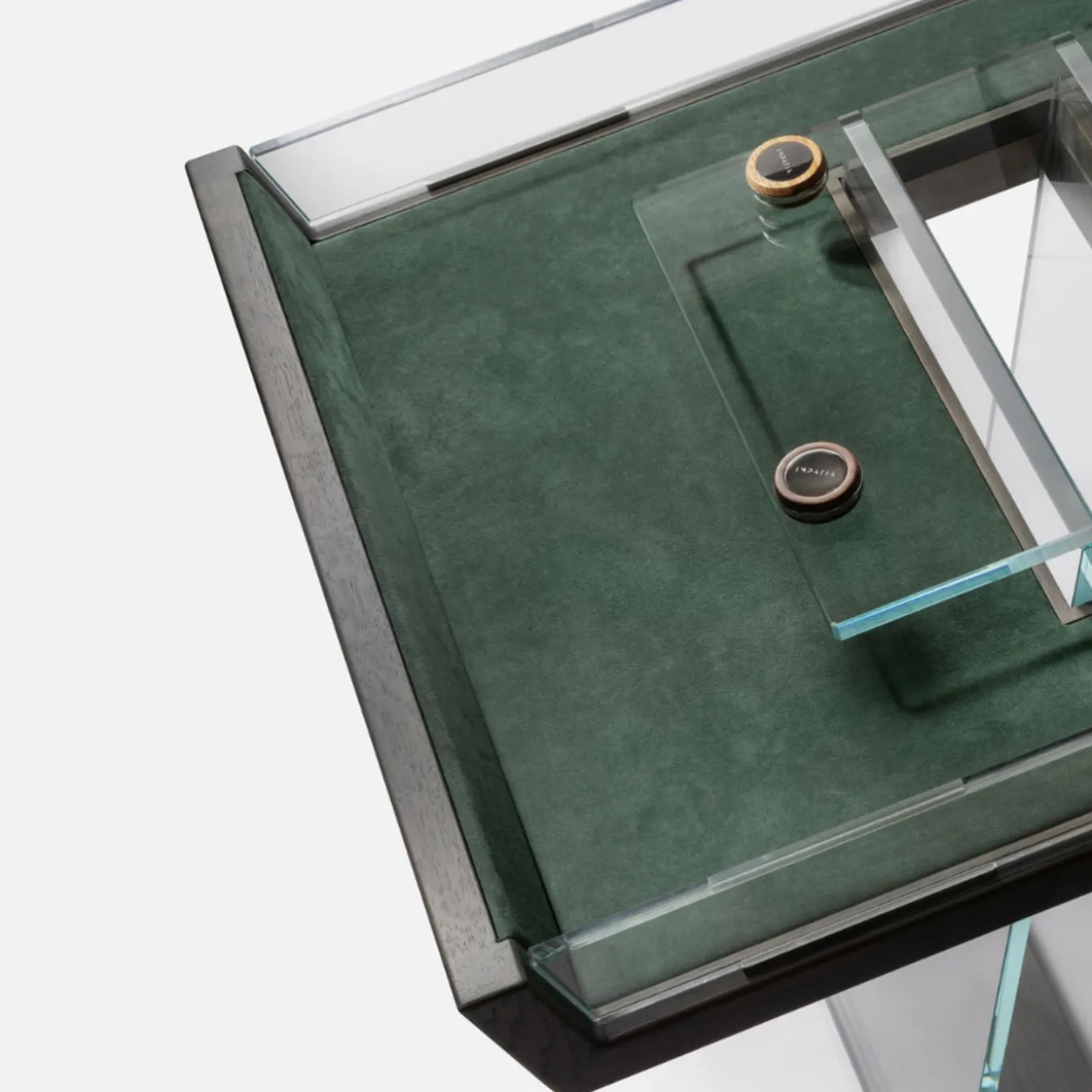 Scivolo 9ft Wood and Glass Shuffleboard Table