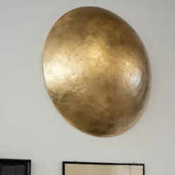 Scudo Glass Resin and Golden Leaf Decorative Sculpture