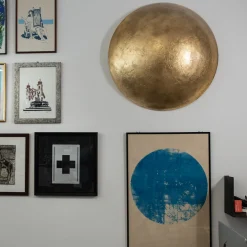 Scudo Glass Resin and Golden Leaf Decorative Sculpture