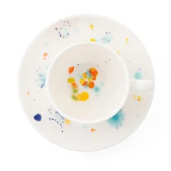 Seabed White Set of Two Coffee Cups & Saucers