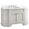 Season White Carrara Marble And Warm Gray Base Vanity Unit