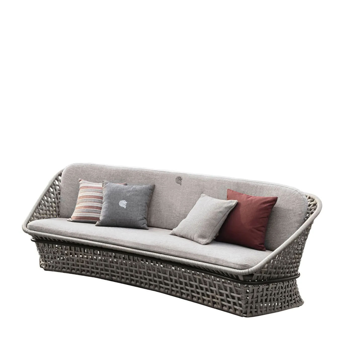 3-seater Gray Outdoor fabric Sofa