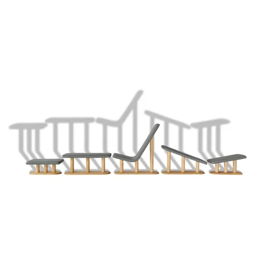 Segni A Set of 5 Benches Limited Edition by Lanzavecchia and Wai