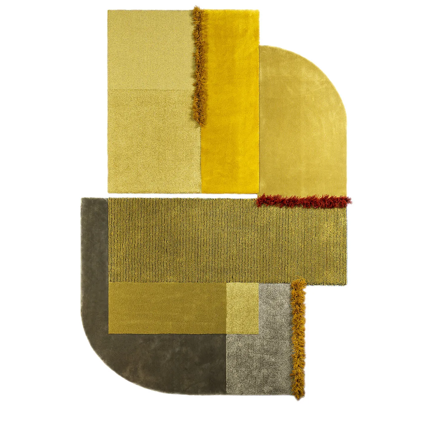 Selce #1 Marcasite Yellow Rug by Studio Salaris