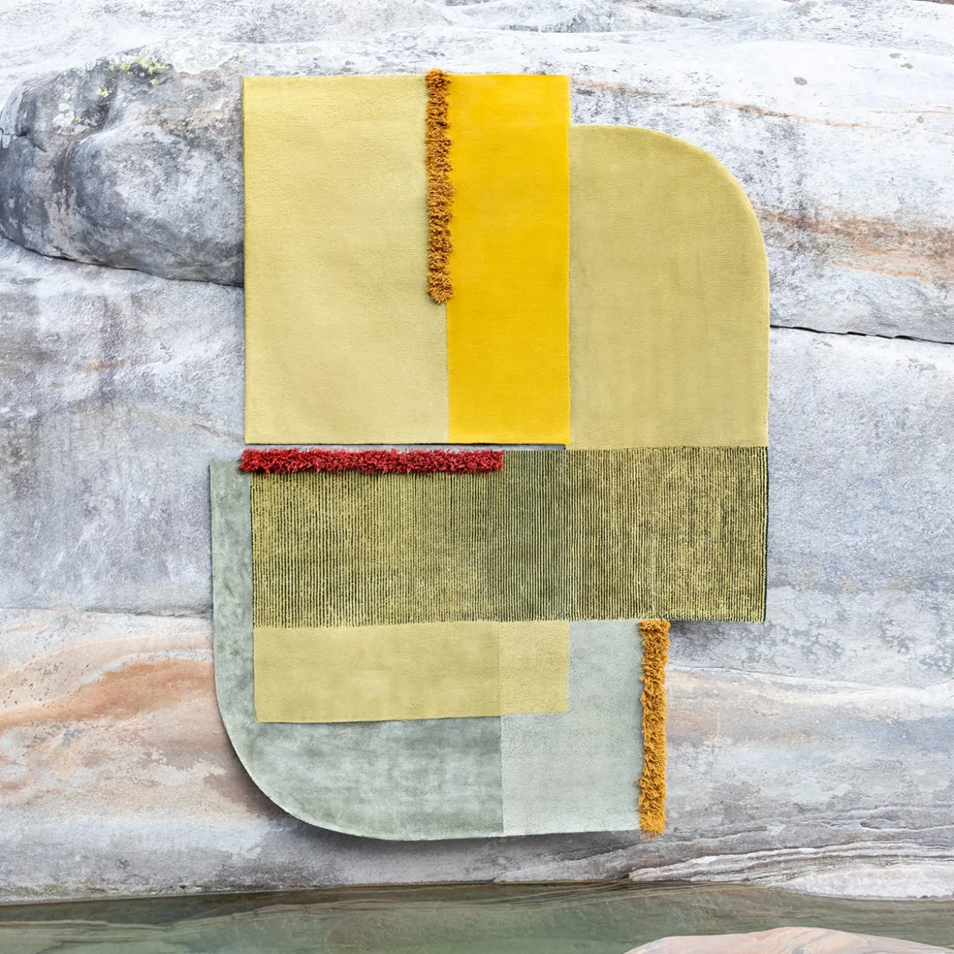 Selce #1 Marcasite Yellow Rug by Studio Salaris