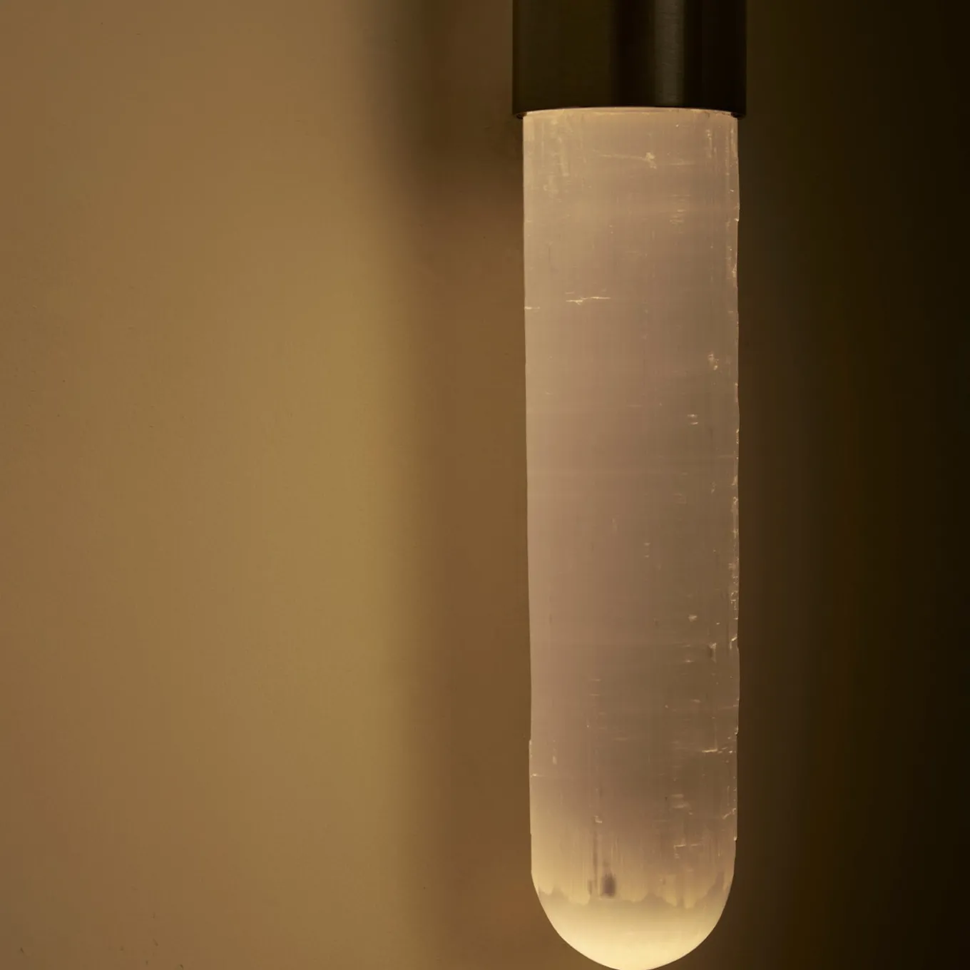 Selene Wall Sconce in Dark Bronze and Selenite