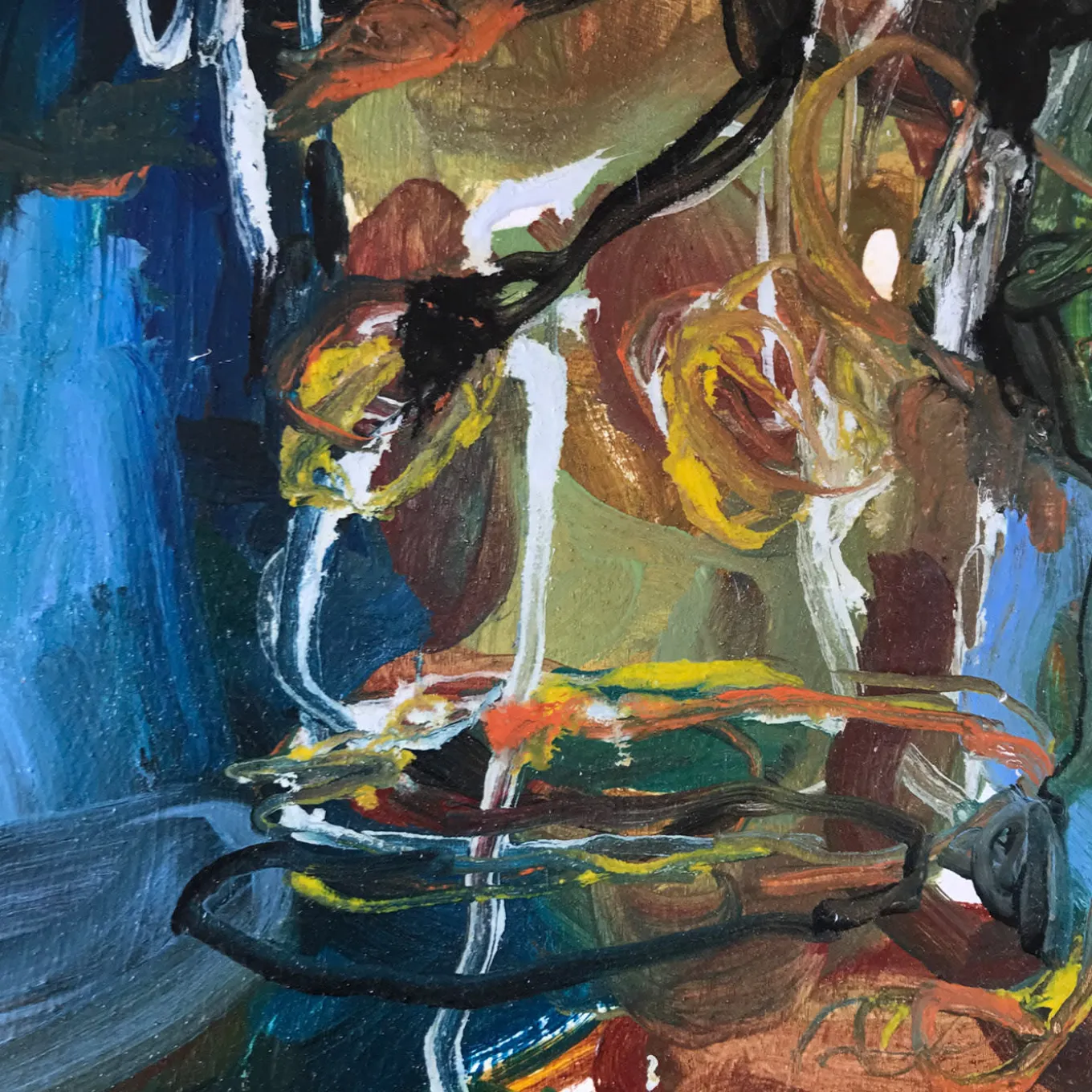 Selfportrait Enamel Painting