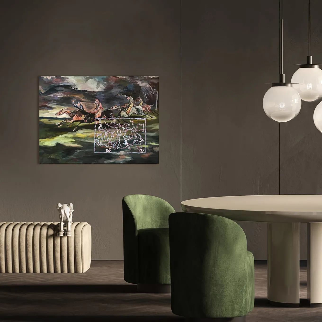 Selfportrait Enamel Painting