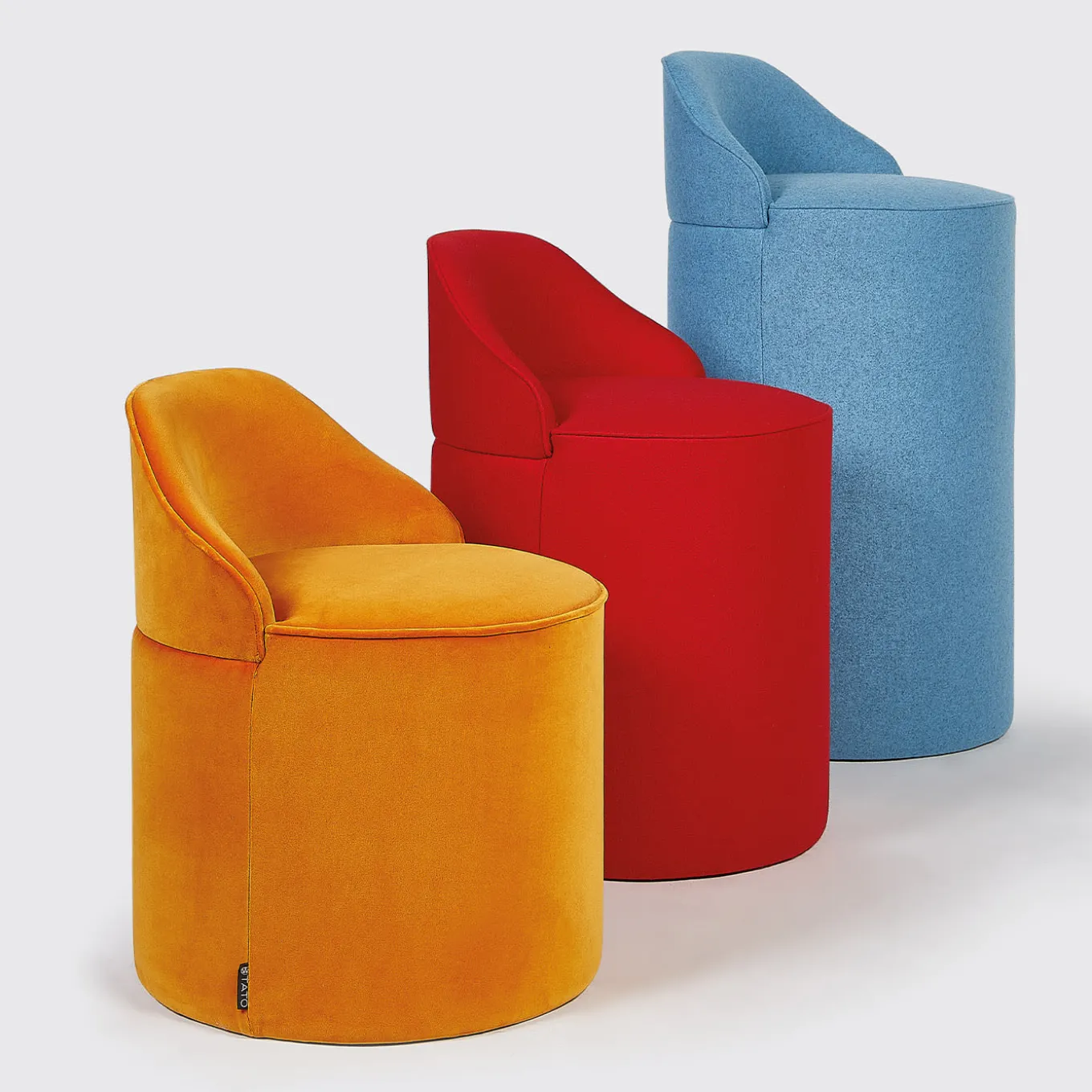 Sella Low Orange Pouf