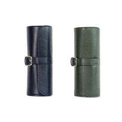 Selva Green Leather Travel Watch & Jewelry Holder