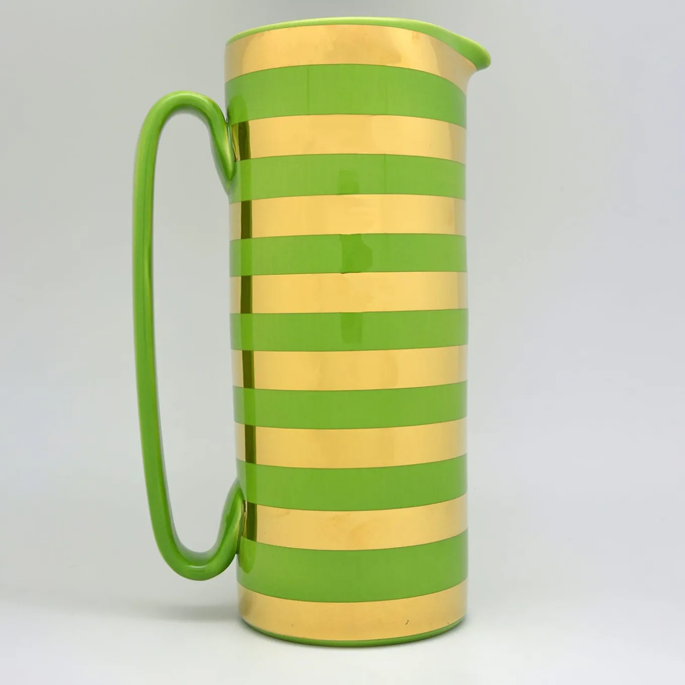 Serlio Gondoliere Gold & Green Pitcher