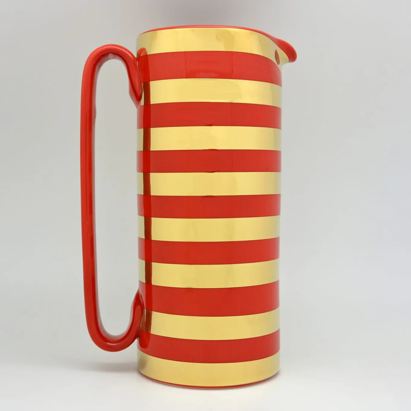 Serlio Gondoliere Gold & Red Pitcher