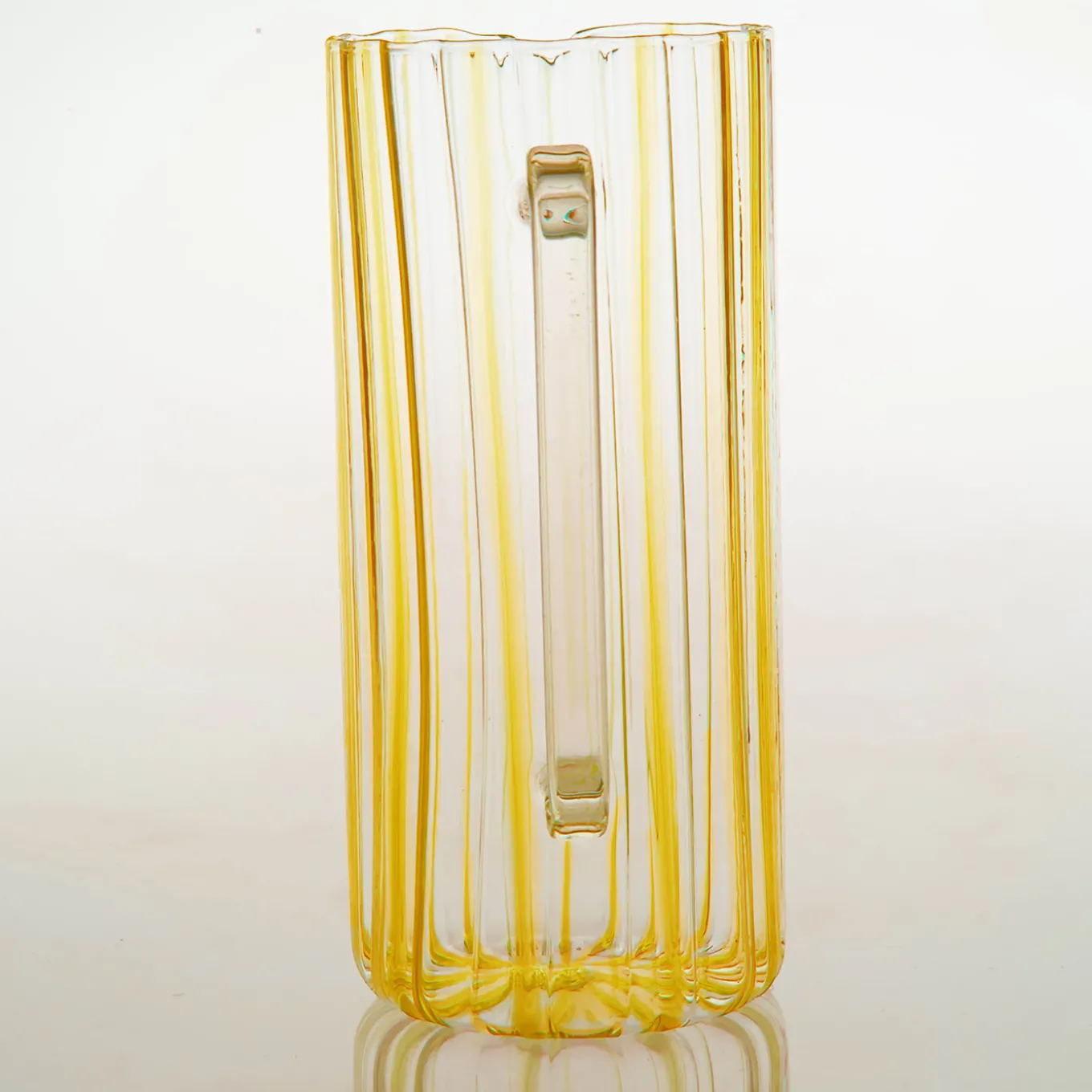 Serlio Loos Amber Stripe Glass Pitcher