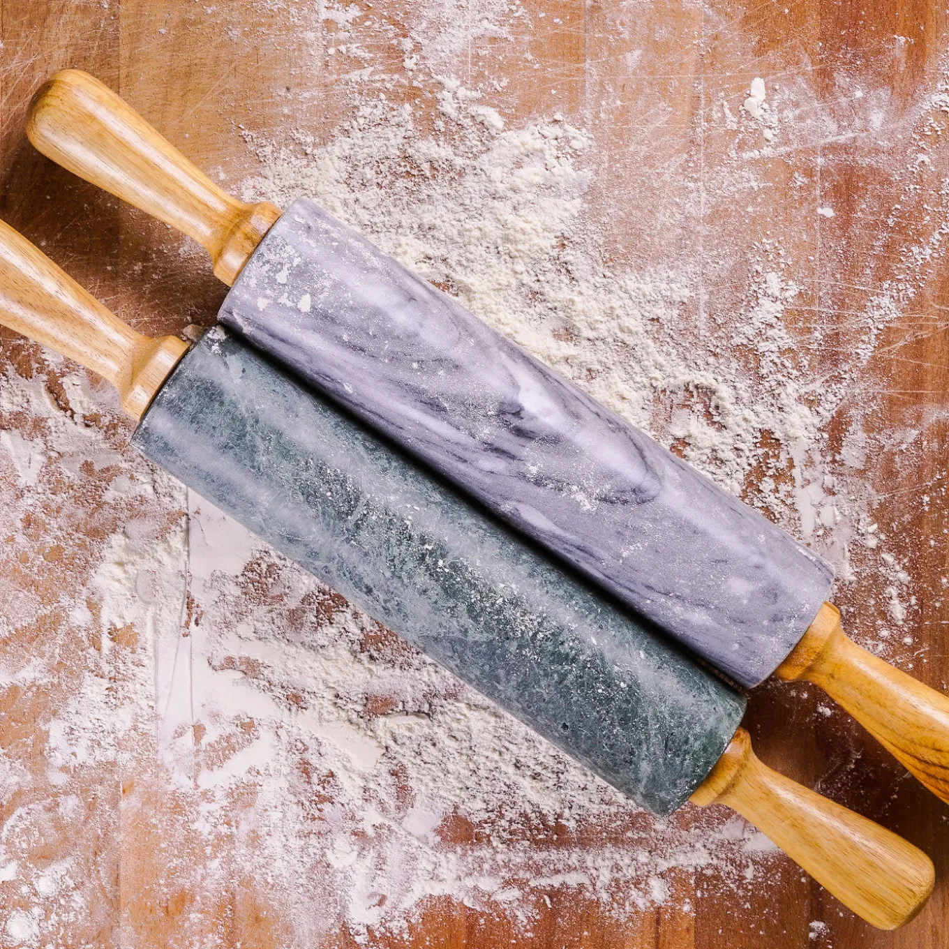 Serse Rolling Pin in White Carrara Marble