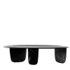 Sesi A Black Coffee Table by Martinelli Venezia Studio