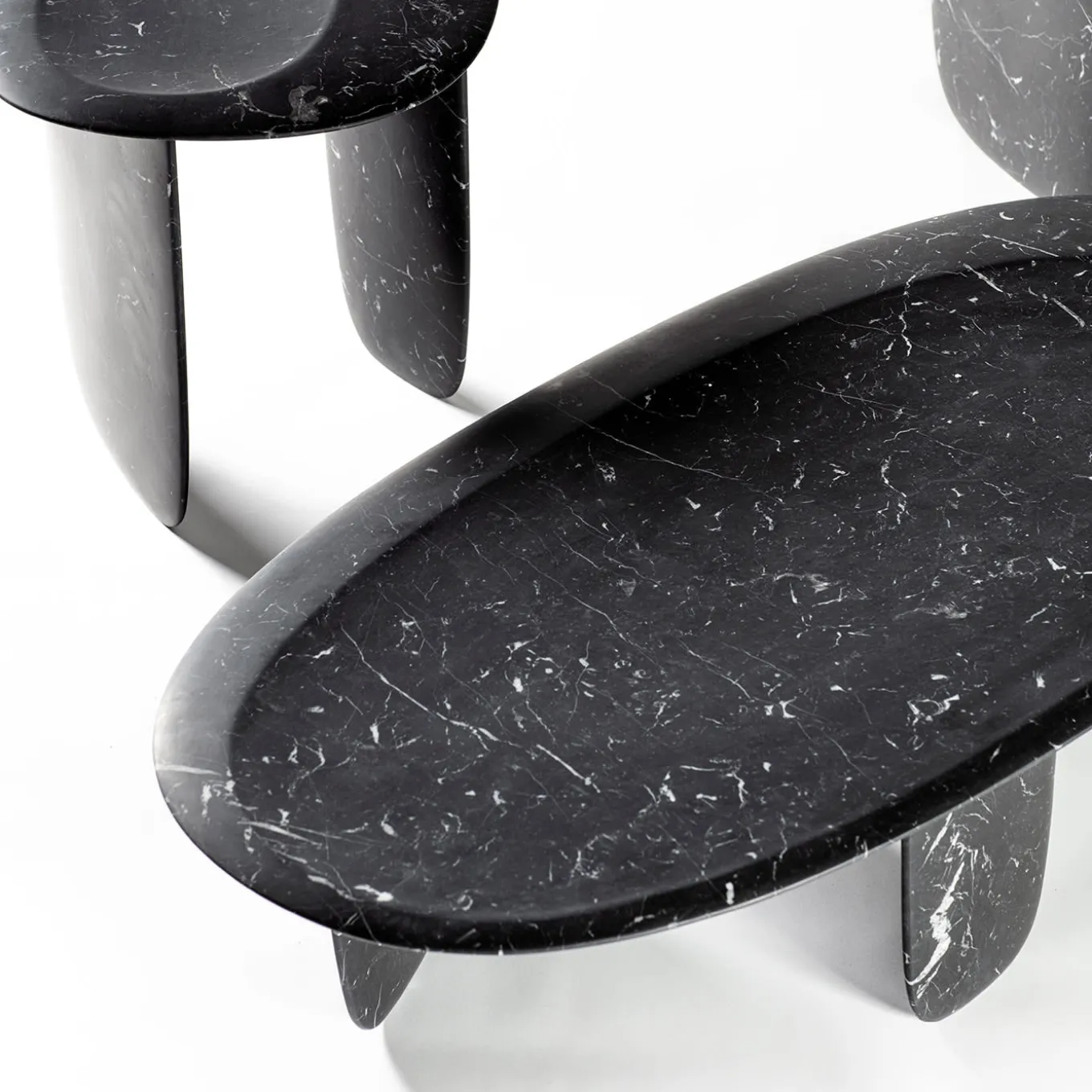 Sesi A Black Coffee Table by Martinelli Venezia Studio