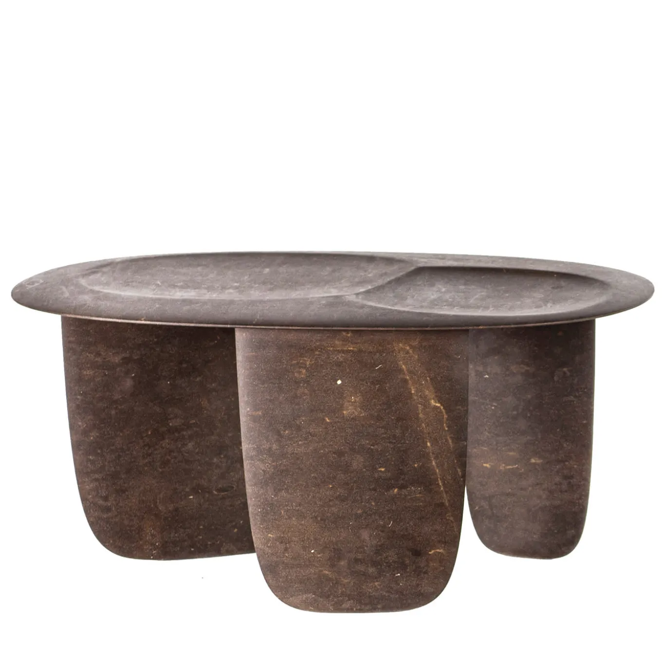 Sesi B Brown Coffee Table in Pietra Pece by Martinelli Venezia Studio