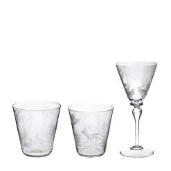 Set N°1 of 3 Foresta Crystal Glasses