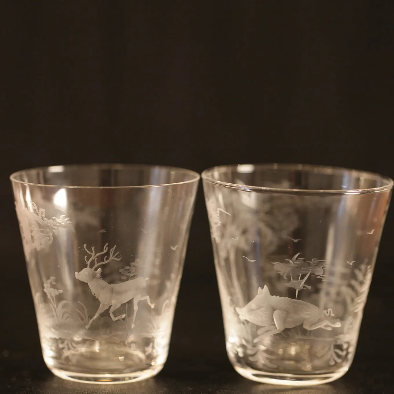 Set N°1 of 3 Foresta Crystal Glasses