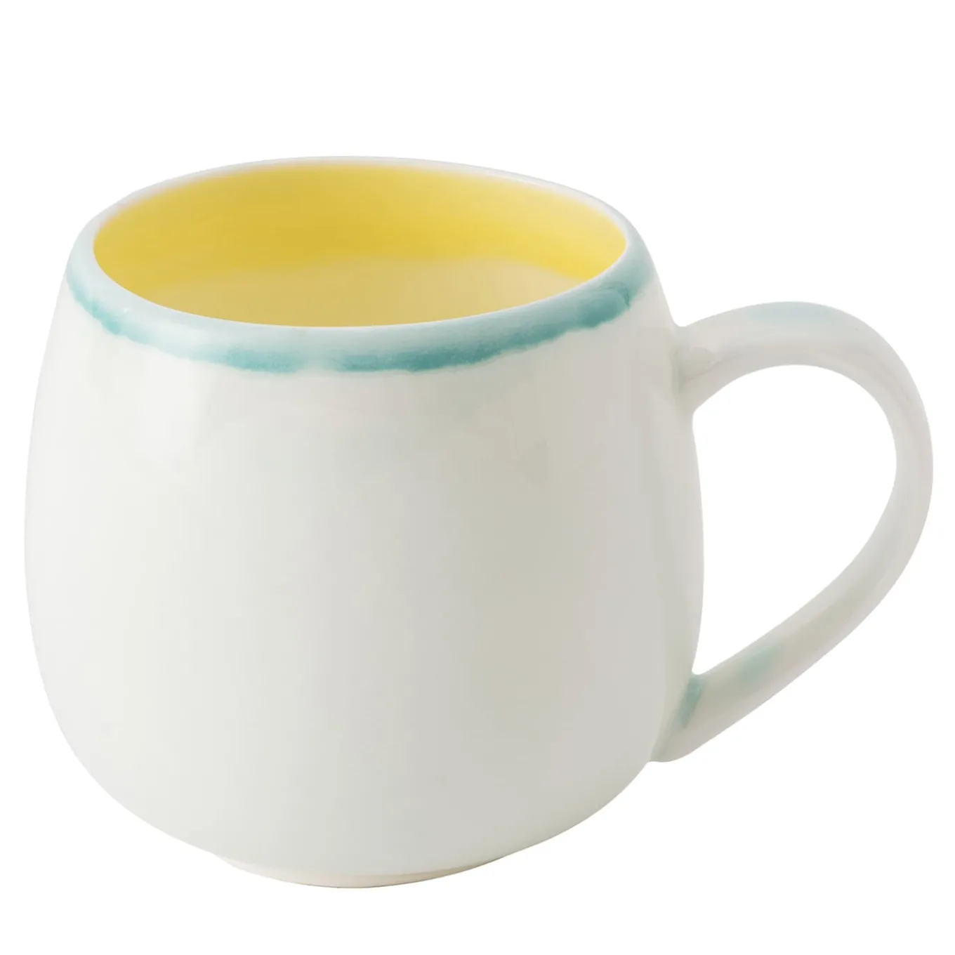 Set of 4 Murrine Yellow Chubby Mugs