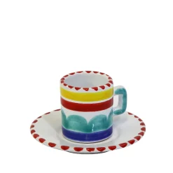 Set of 4 Alicudi Espresso Cups and Saucers
