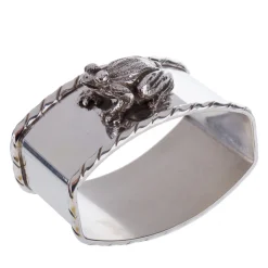 Set of 6 Animal Sterling Silver Napkin Holders