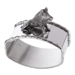 Set of 6 Animal Sterling Silver Napkin Holders