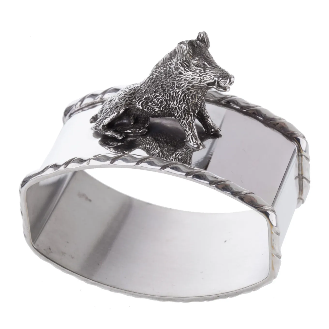 Set of 6 Animal Sterling Silver Napkin Holders