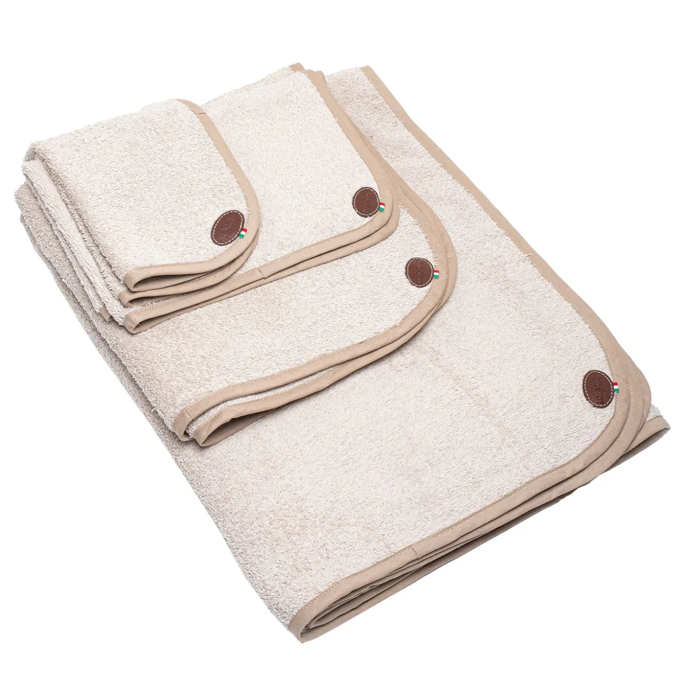 Set of 5 Assorted Beige Towels