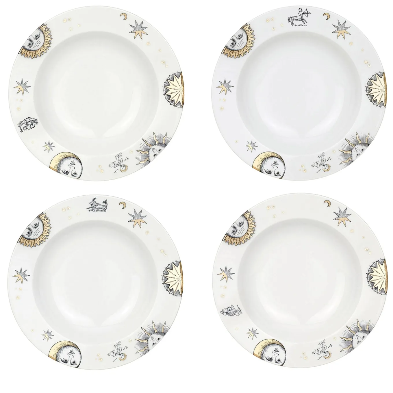 Set of 12 Astronomici Soup Plates