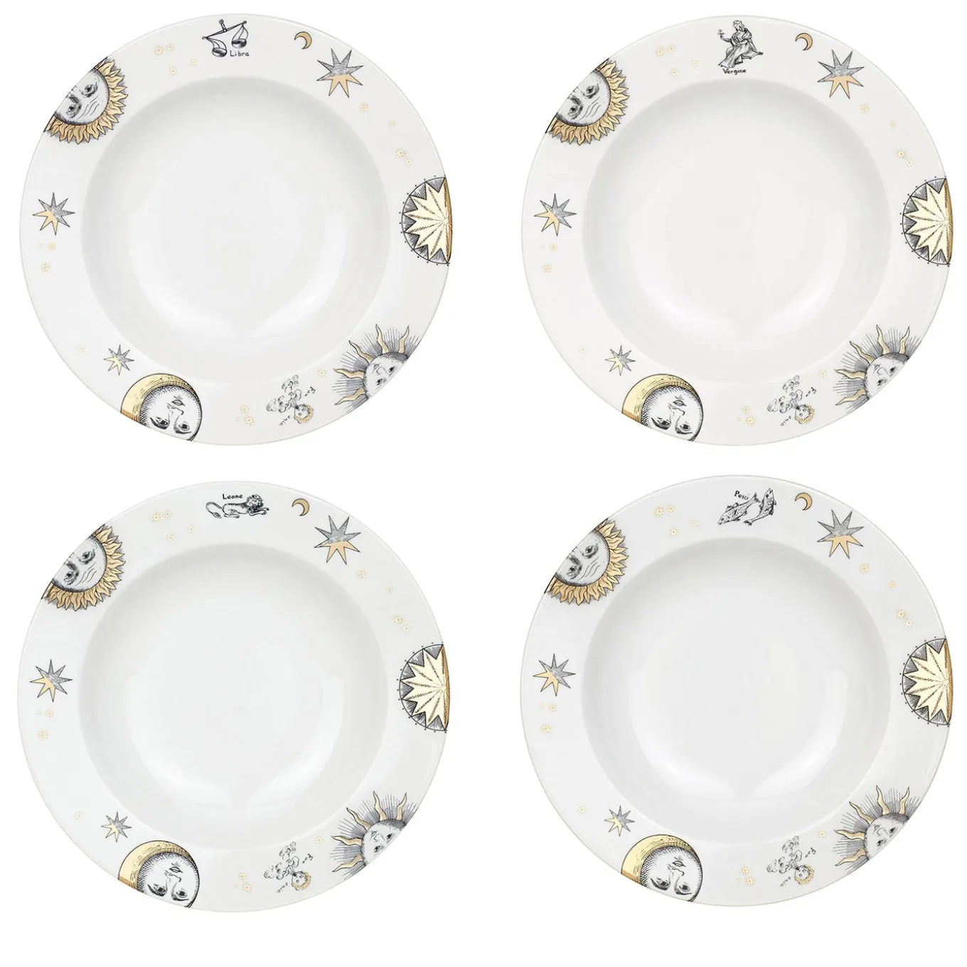 Set of 12 Astronomici Soup Plates
