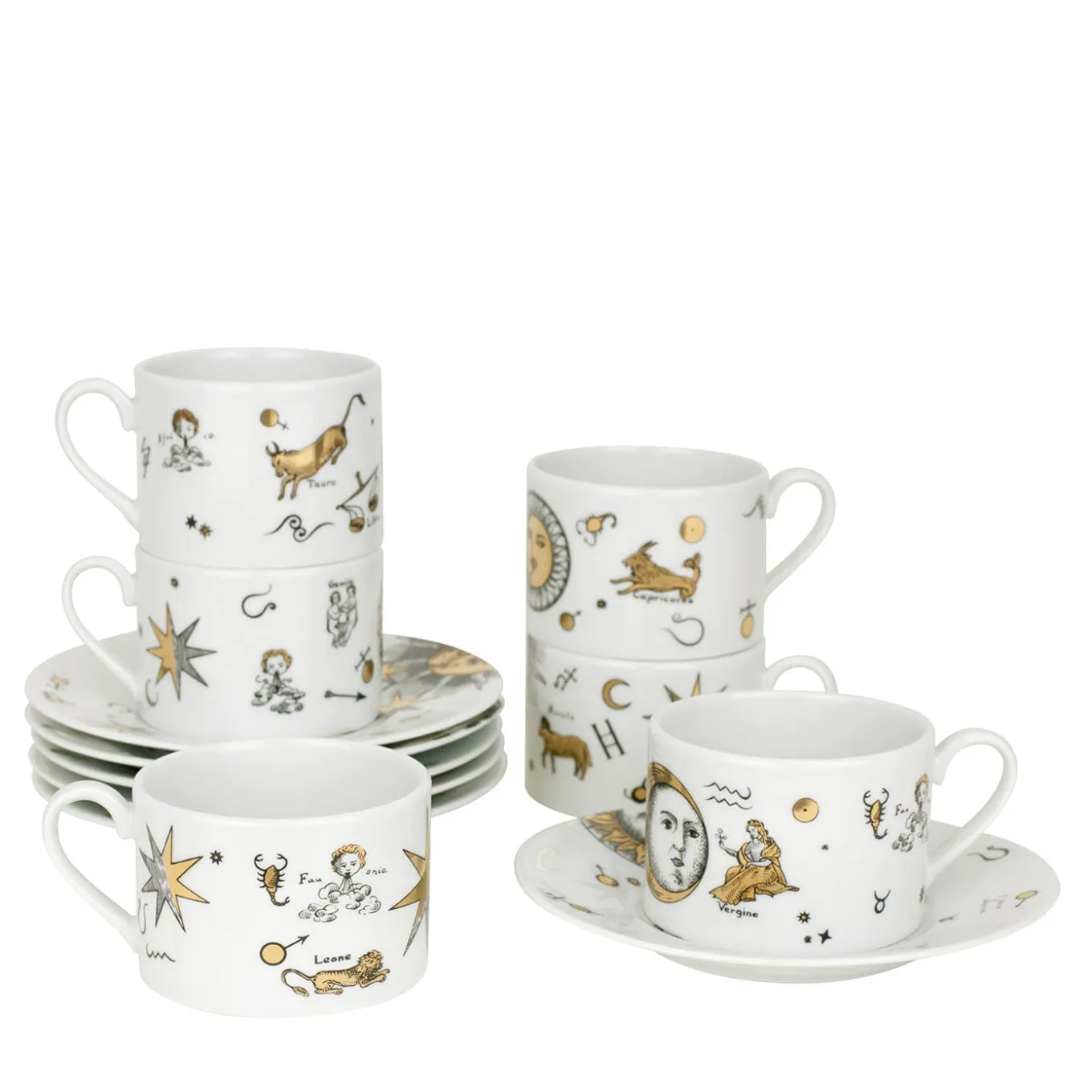 Set of 6 Astronomici Tea Cups