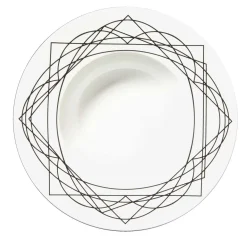 Set of 6 Baroqeat Black Soup Plates by Salvatore Spataro